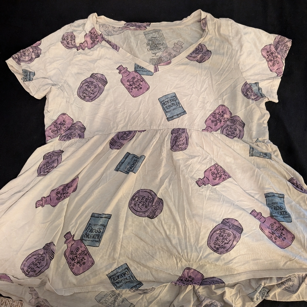 Torrid Nightmare Before Christmas Babydoll Potions Top Size 3